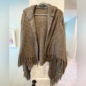 Nine West Jeans fringed poncho sweater